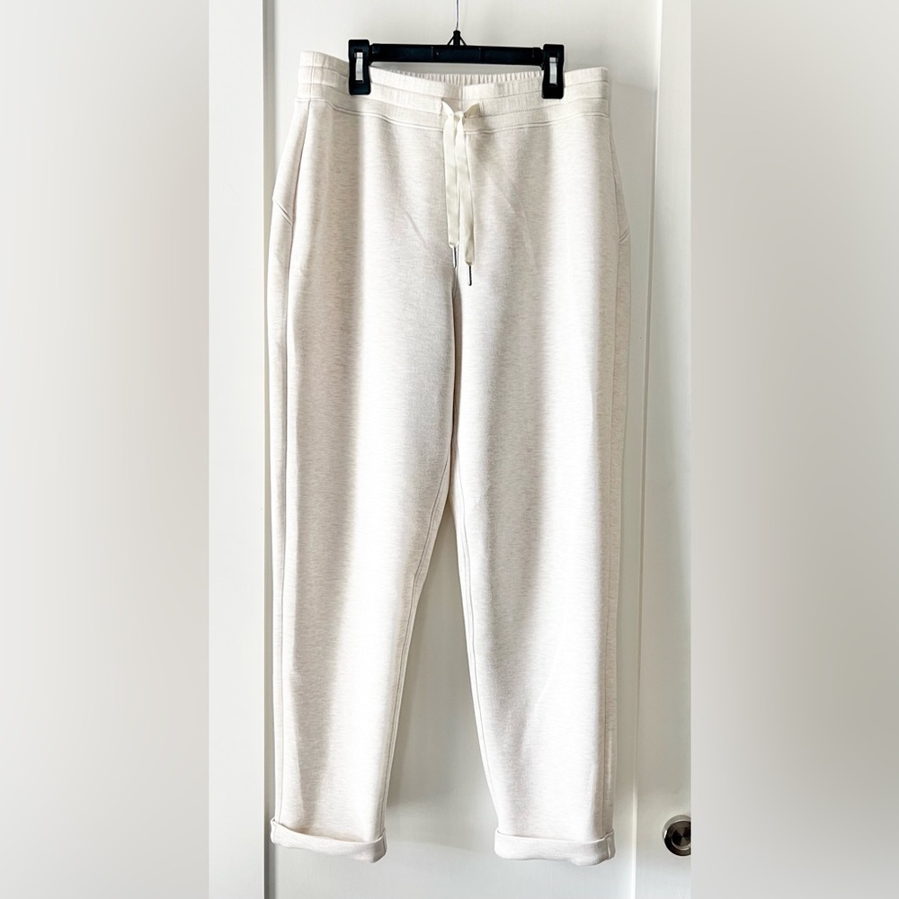 SPANX Air Essentials Tapered Leg Pants Drawstring Large Sweat Jog Track Heather